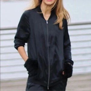 Yummie By Heather Thompson Black 100% Silk Women's Jacket Size L Large NWT $198